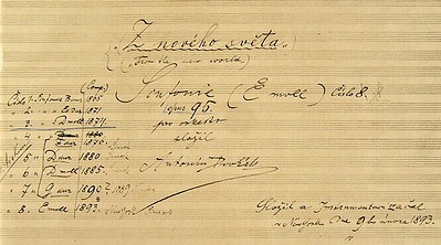 Symphony No.9 Title Page of the Score